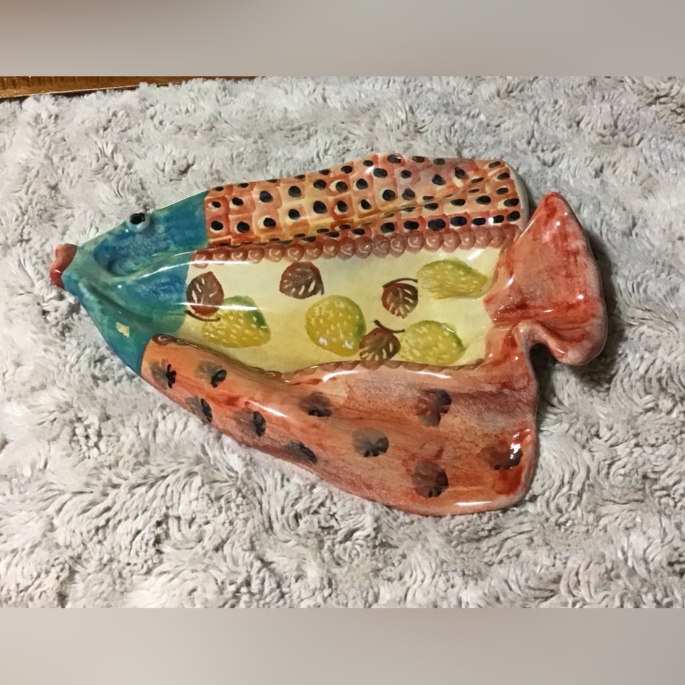 Retro Italian Made Ceramic Fish Wall Decor